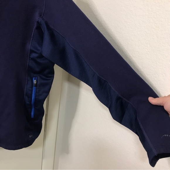 REI dark blue zip up polyester blend jacket size M - Picture 7 of 11